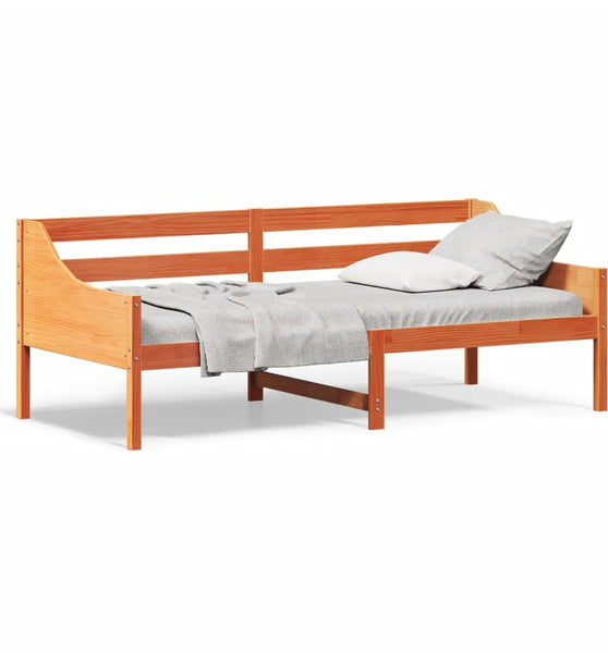 Tagesbett ohne Matratze Wachsbraun 100x200 cm Massivholz Kiefer