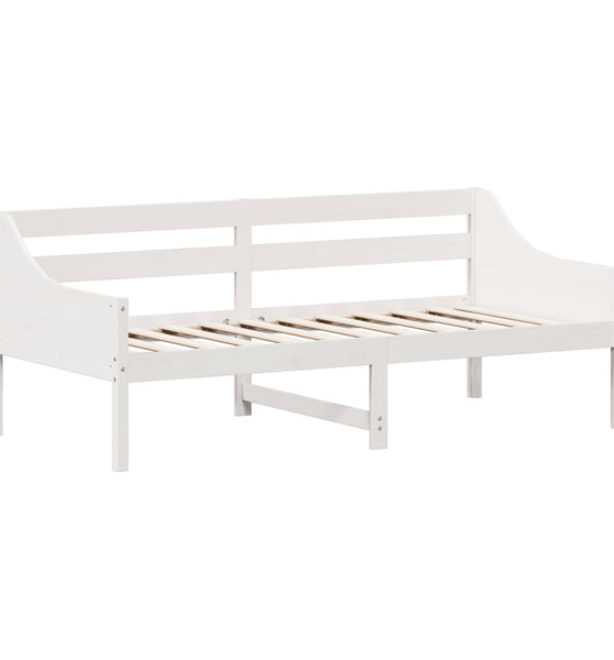 Tagesbett ohne Matratze Weiß 90x190 cm Massivholz Kiefer