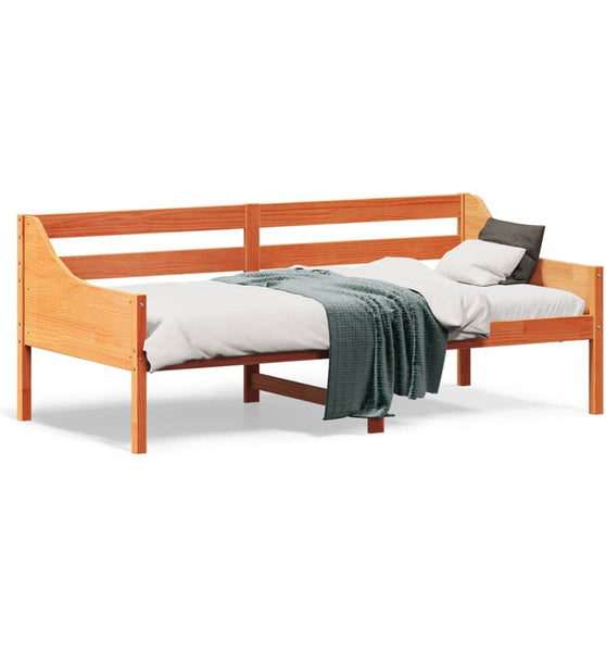 Tagesbett ohne Matratze Wachsbraun 90x190 cm Massivholz Kiefer