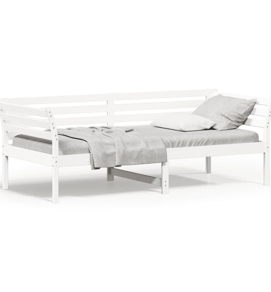 Tagesbett ohne Matratze Weiß 80x200 cm Massivholz Kiefer