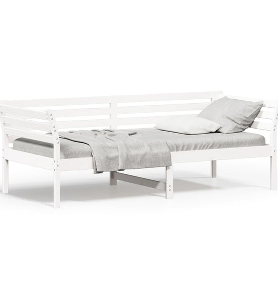 Tagesbett ohne Matratze Weiß 90x200 cm Massivholz Kiefer