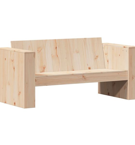 Gartensofa 2-Sitzer 134x60x62 cm Massivholz Kiefer