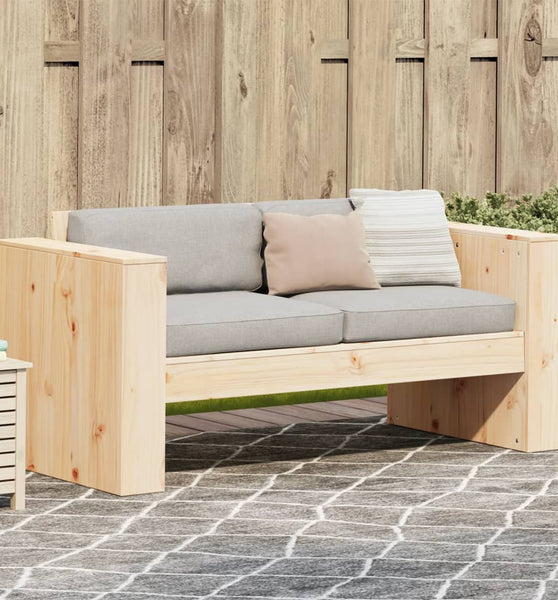 Gartensofa 2-Sitzer 134x60x62 cm Massivholz Kiefer