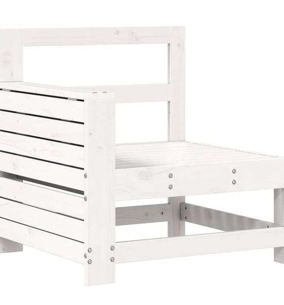 Gartensofa mit Armlehne und Beistelltisch Massivholz Kiefer