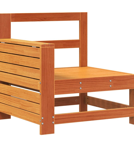 Gartensofa mit Armlehne und Beistelltisch Massivholz Kiefer
