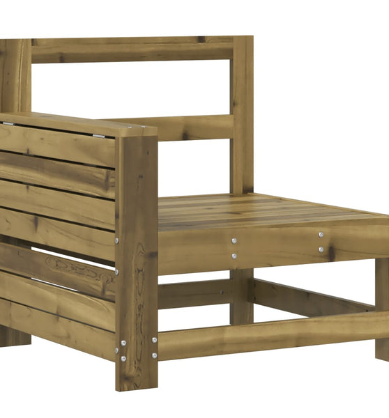 Gartensofa mit Armlehne und Beistelltisch Kiefernholz