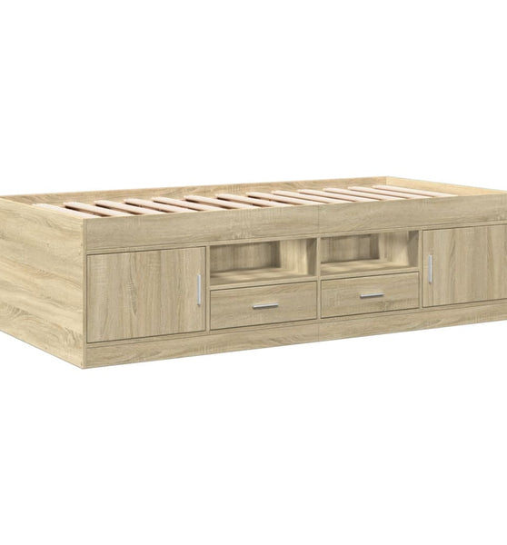 Tagesbett mit Schubladen ohne Matratze Sonoma-Eiche 90x200 cm