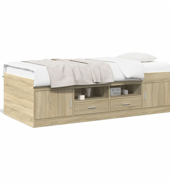 Tagesbett mit Schubladen ohne Matratze Sonoma-Eiche 75x190 cm