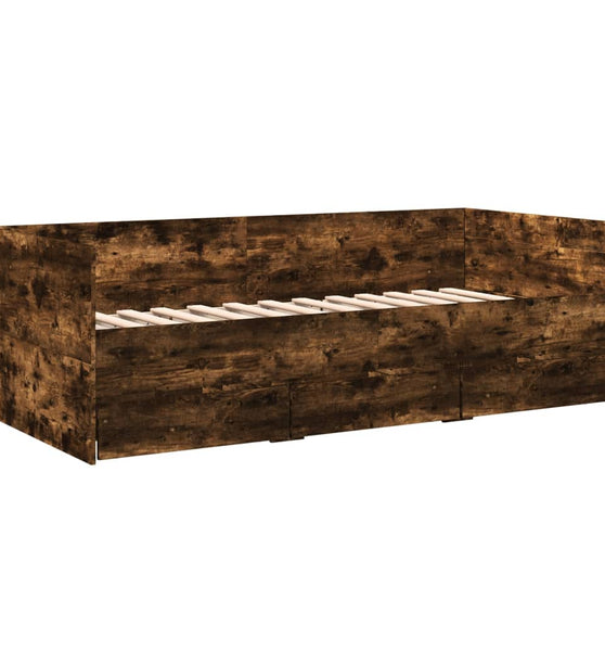 Tagesbett mit Schubladen ohne Matratze Räuchereiche 100x200 cm