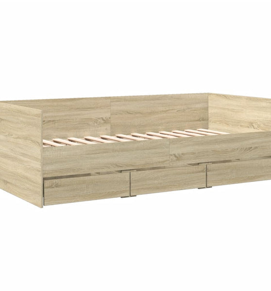 Tagesbett mit Schubladen ohne Matratze Sonoma-Eiche 90x190 cm