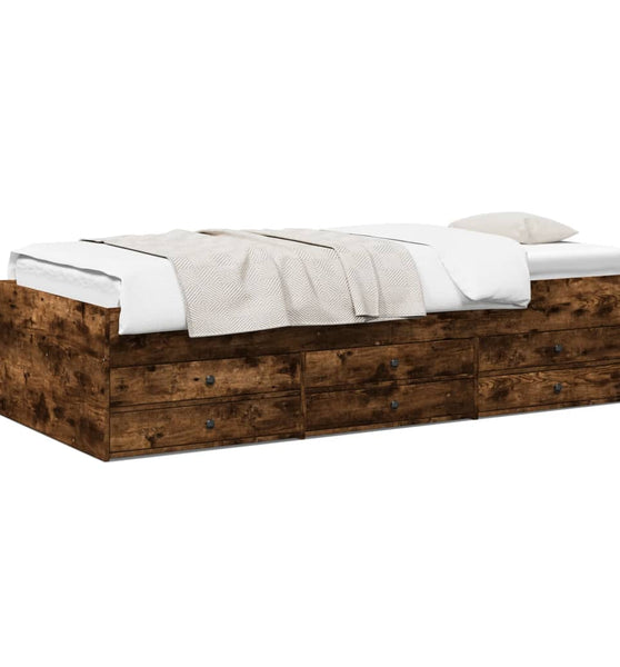 Tagesbett mit Schubladen ohne Matratze Räuchereiche 90x190 cm