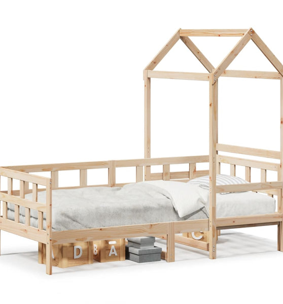 Tagesbett mit Dach 90x200 cm Massivholz Kiefer