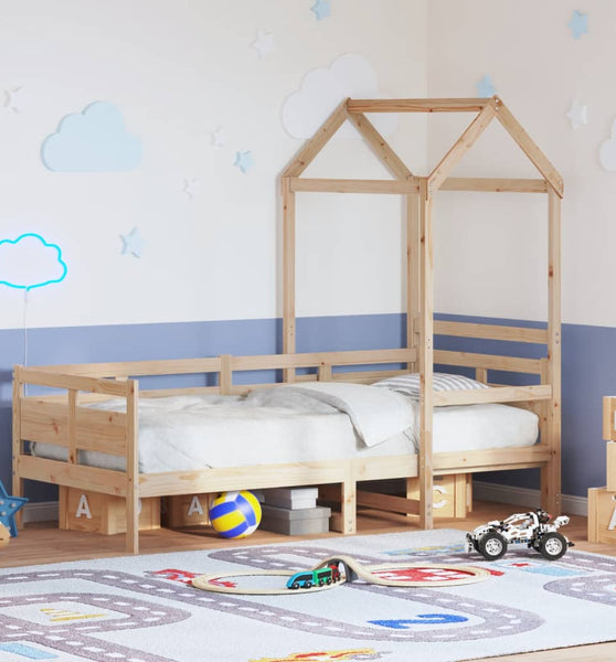 Tagesbett mit Dach 90x190 cm Massivholz Kiefer