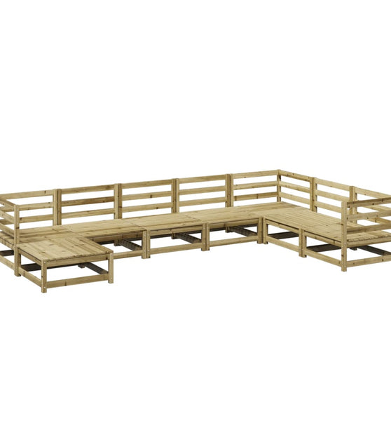8-tlg. Garten-Sofagarnitur Kiefernholz Imprägniert
