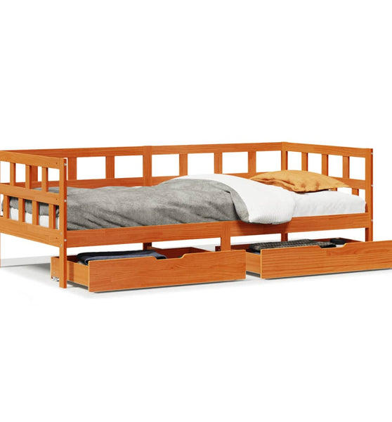 Tagesbett mit Schubladen ohne Matratze 90x190 cm Massivholz