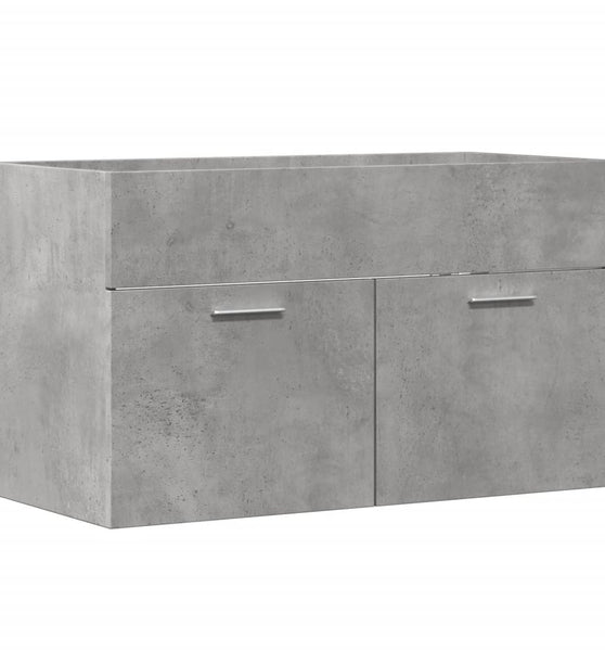 Waschbeckenunterschrank Betongrau 90x38,5x46 Holzwerkstoff