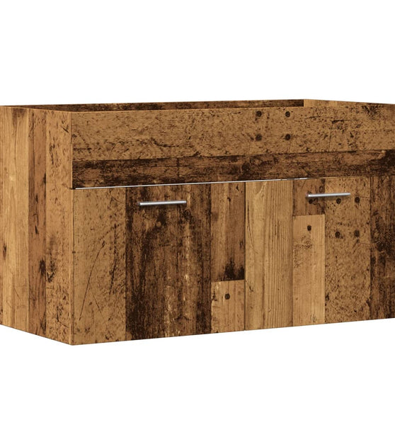 Waschbeckenunterschrank Altholz-Optik 90x38,5x46 Holzwerkstoff