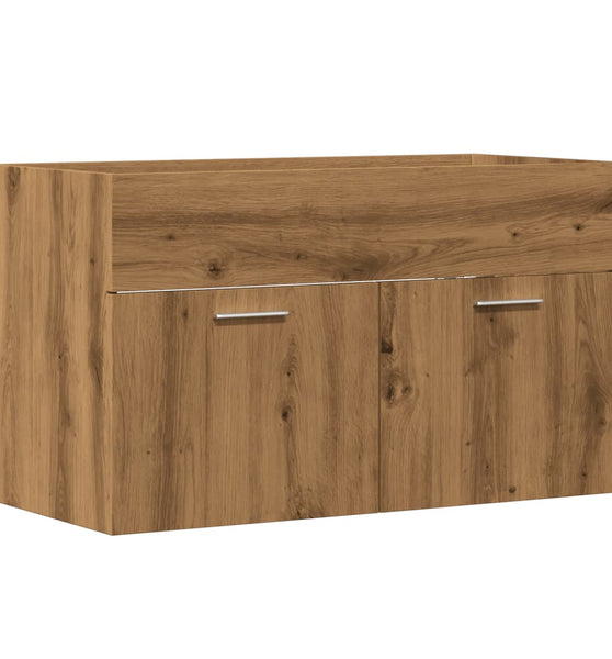 Waschbeckenunterschrank Artisan-Eiche 90x38,5x46 Holzwerkstoff