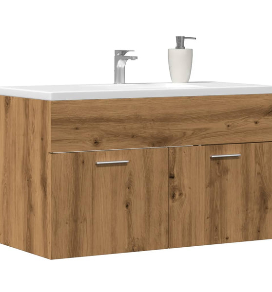 Waschbeckenunterschrank Artisan-Eiche 90x38,5x46 Holzwerkstoff