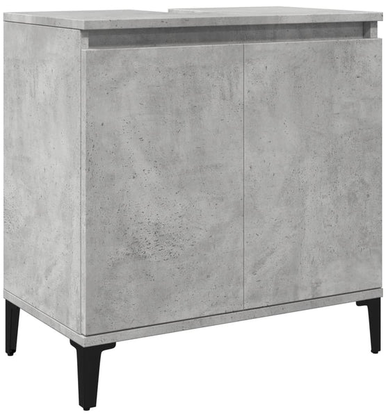 Waschbeckenunterschrank Betongrau 58x33x60 cm Holzwerkstoff