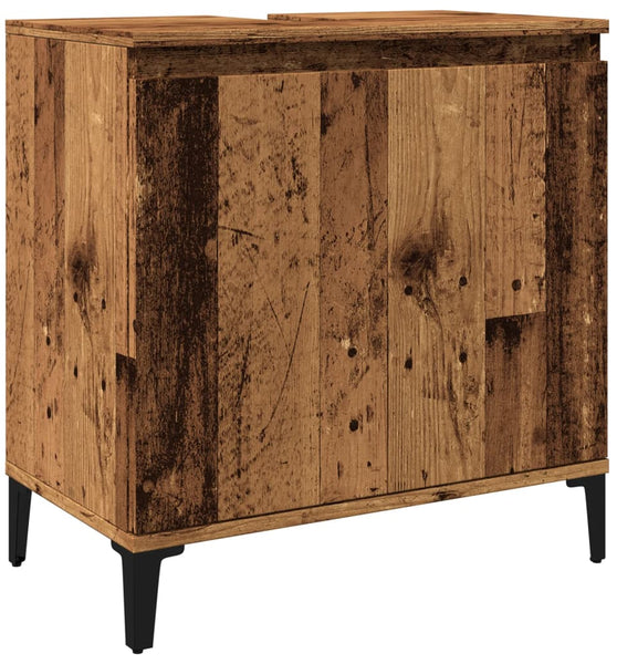 Waschbeckenunterschrank Altholz-Optik 58x33x60 cm Holzwerkstoff