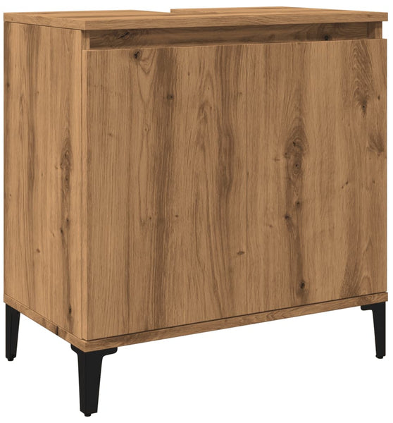 Waschbeckenunterschrank Artisan-Eiche 58x33x60 cm Holzwerkstoff