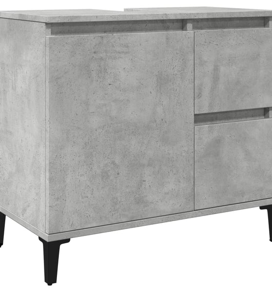 Waschbeckenunterschrank Betongrau 65x33x60 cm Holzwerkstoff