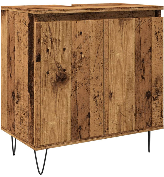 Badschrank Altholz-Optik 58x33x60 cm Holzwerkstoff
