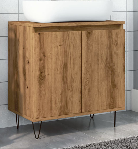 Badschrank Artisan-Eiche 58x33x60 cm Holzwerkstoff