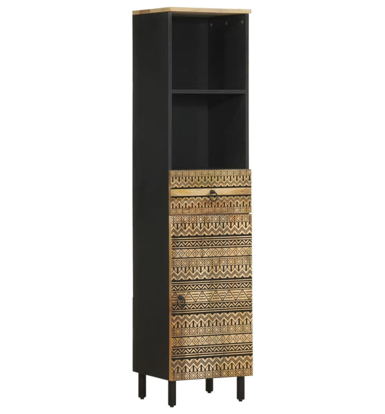 Badschrank 38x33,5x160 cm Massivholz Mango