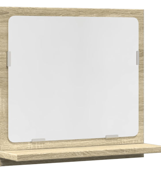 Badspiegel mit Ablage Sonoma-Eiche 40x11x37 cm Holzwerkstoff