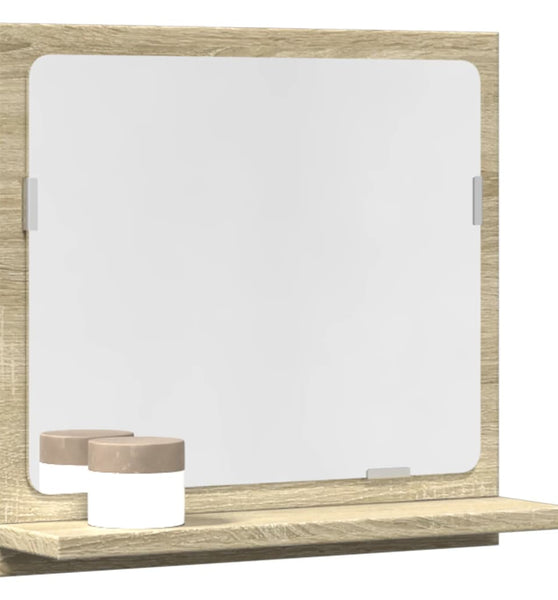 Badspiegel mit Ablage Sonoma-Eiche 40x11x37 cm Holzwerkstoff