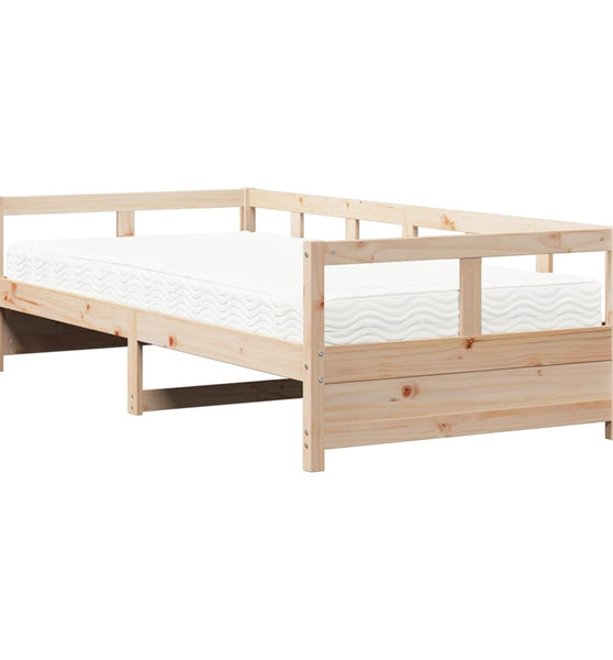 Tagesbett mit Matratze 80x200 cm Massivholz Kiefer