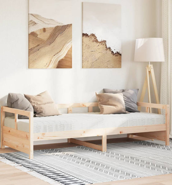 Tagesbett mit Matratze 80x200 cm Massivholz Kiefer