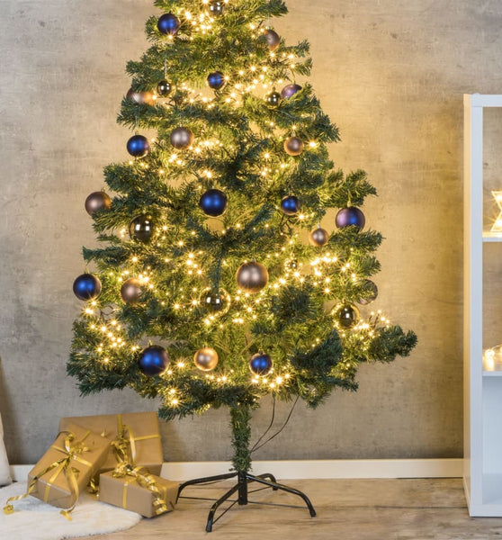 HI Weihnachtsbaum mit Ständer aus Metall Grün 180 cm