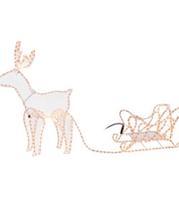 Ambiance Weihnachtsdeko Rentier mit Schlitten 14 m Lichterkette