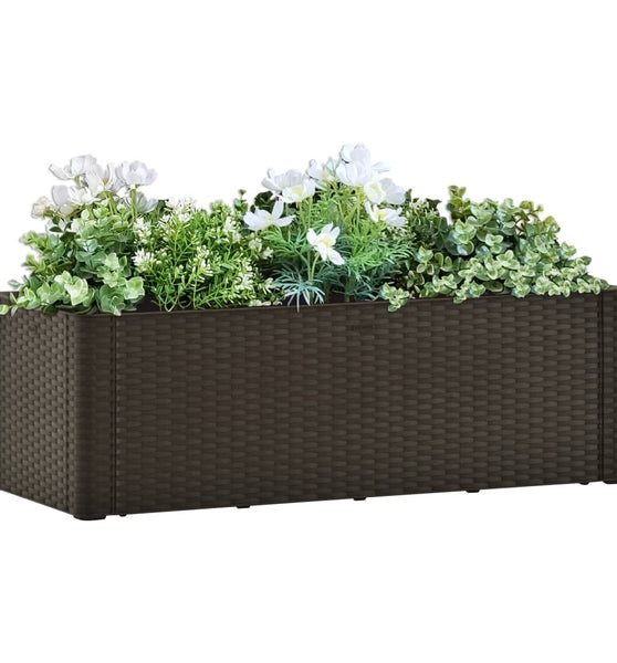 Garten-Hochbeet mit Selbstbewässerungssystem Mokka 100x43x33 cm