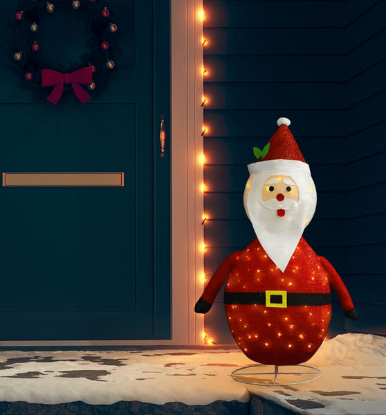 Weihnachtsdeko Weihnachtsmann LED Luxus-Stoff 120 cm