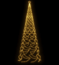 LED-Weihnachtsbaum mit Metallstange 1400 LEDs Warmweiß 5 m