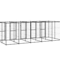 Outdoor-Hundezwinger Stahl 12,1 m²