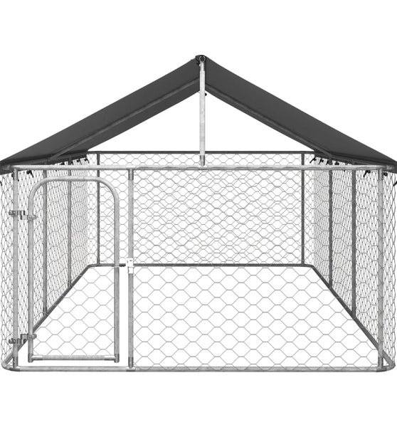 Outdoor-Hundezwinger mit Dach 400x200x150 cm