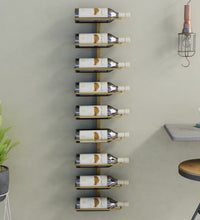 Wand-Weinregal für 9 Flaschen Golden Eisen