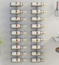 Wand-Weinregale für 9 Flaschen 2 Stk. Golden Eisen