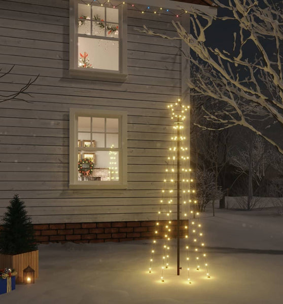 LED-Weihnachtsbaum mit Erdnägeln Warmweiß 108 LEDs 180 cm