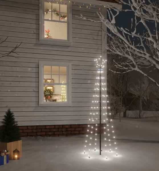 LED-Weihnachtsbaum mit Erdnägeln Kaltweiß 108 LEDs 180 cm