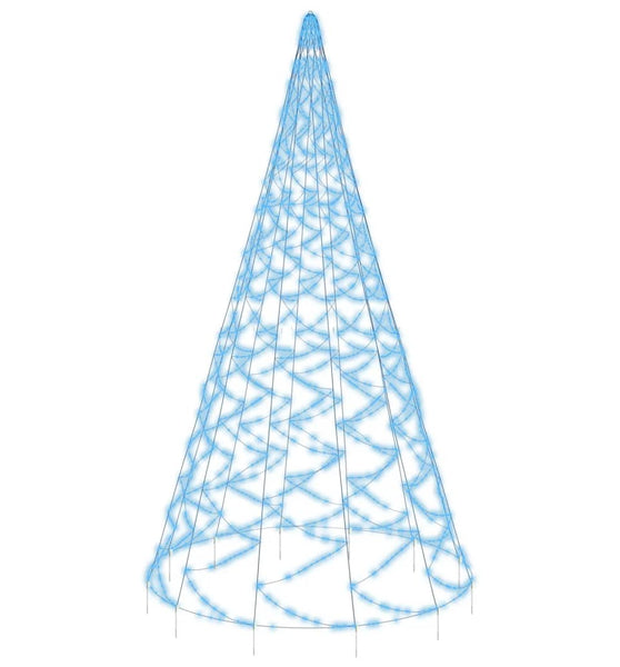 LED-Weihnachtsbaum für Fahnenmast Blau 1400 LEDs 500 cm