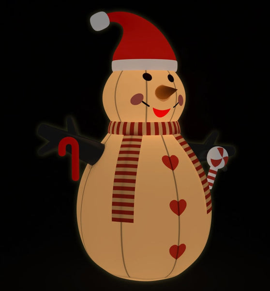 Aufblasbarer Schneemann mit LEDs 360 cm