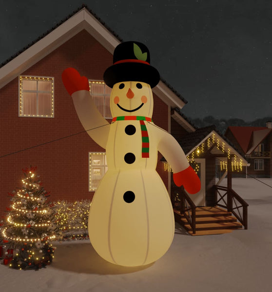Aufblasbarer Schneemann mit LEDs 620 cm