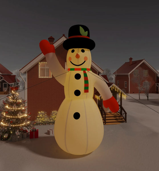 Aufblasbarer Schneemann mit LEDs 805 cm