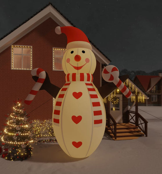 Aufblasbarer Schneemann mit LEDs 630 cm